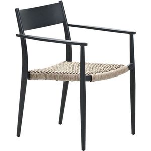 Garden Impressions Richmond dining fauteuil - carbon black - natural - merino sand