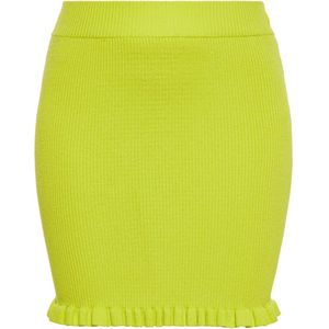 MYMO - Minirok - Limoen - Knitwear - Slanke Pasvorm