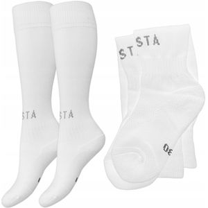 Voetbalsokken / voetbalkousen kind essential wit