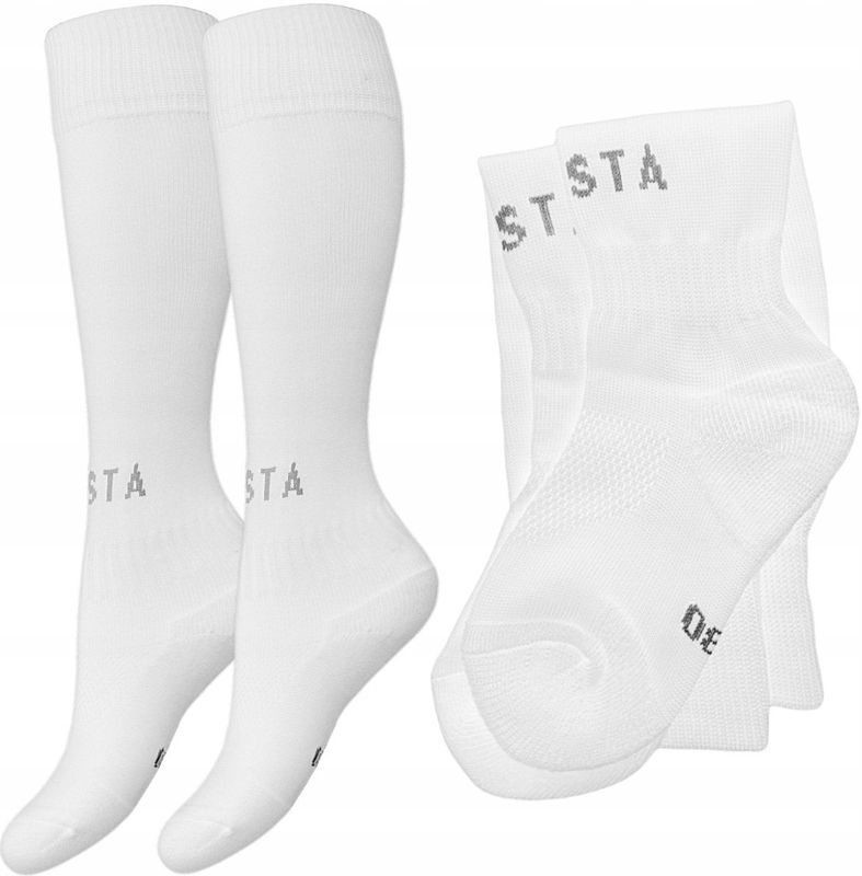 Voetbalsokken / voetbalkousen kind essential wit