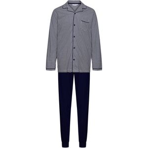 Pastunette Pyjama Blue Breeze - Katoen/Modal - Blauw/Wit - Doorknoop - Maat 4XL