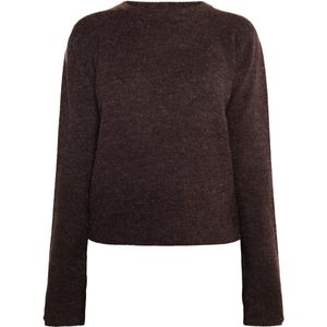 usha - FESTIVAL - Trui - Donkerbruin - Normale Pasvorm - Lange Mouw