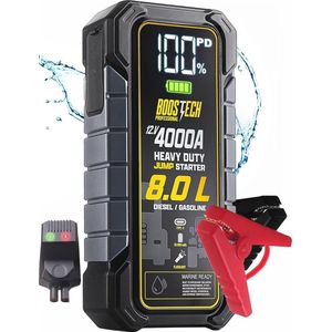 Draagbare Jump Starter 4000A - 12V Acculader voor Auto met USB Oplaadfunctie en LED Display