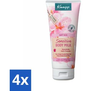 4 x Kneipp - Body lotion - Soft Skin - Amandelbloesem - 200 ml - Lichaamslotion - Gevoelige Huid - Droge Huid - Natuurlijke Ingrediënten - Amandel