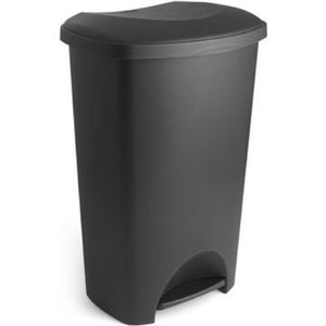 Pedaalemmer - Prullenbak - Afvalbak - 50 liter - Zwart
