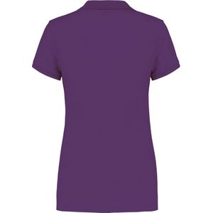 Polo Dames 3XL Kariban Kraag met knopen Korte mouw Purple 100% Katoen