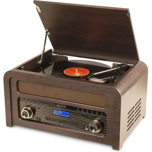 Retro platenspeler met Bluetooth, CD speler, FM en DAB radio - Ingebouwde speakers