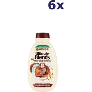 6x Garnier Ultimate Blends Coconut Milk Shampoo 400Ml