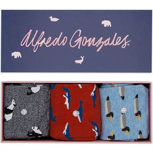 Alfredo Gonzales Giftbox 3 Paar Eenden, Walvis en Panda - S