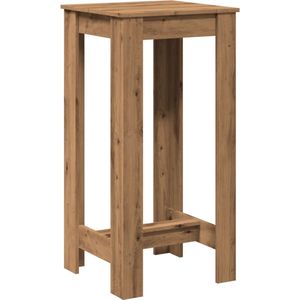 vidaXL - Bartafel - 51x50x103,5 - cm - bewerkt - hout - artisanaal - eikenkleurig