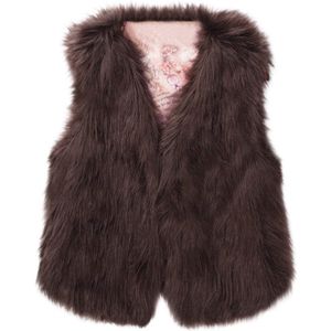 Dames Imitatiebont Winter Vest - Zacht en Comfortabel Mouwloos