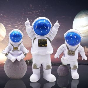 3Pcs Astronaut Figure Figurine Spaceman Figurines Model for Birthday Space Theme Party Gifts Home Living Room Office Children's Room (Azul Cielo Estrellado)