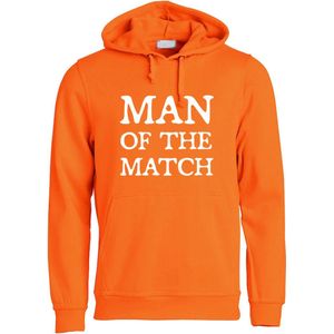 Man Of The Match Oranje Hoodie - voetbal - ek - wk - oranje - nederlands elftal - holland - unisex - trui - sweater - capuchon