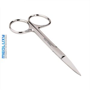 MEDLUXY® - Gezichtshaar Schaar - Wenbrauwschaartje - Snor- en Baardschaar - voor bijwerken van gezichtsbeharing - Rechte Schaarbladen - Rechtshandig - 10 cm