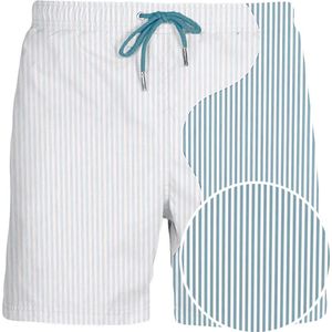 SEA'SONS - Zwembroek Heren - Kleurveranderend - Gestreept - Blauw Wit - Maat XL
