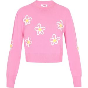 MYMO - Trui 'Back To School' - Geel - Knitwear - Lange Mouw