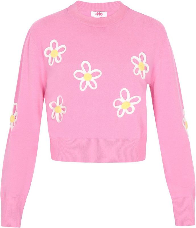 MYMO - Trui 'Back To School' - Geel - Knitwear - Lange Mouw