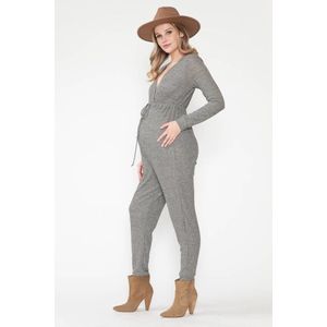 Querentia Maternity Jumpsuit V-neck Taupe maat M