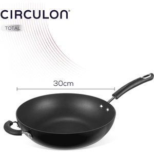 30 cm Wok Pan - Duurzaam Anti-Aanbak - Hard Geanodiseerd - Geschikt voor Inductie en Oven - Vaatwasmachinebestendig