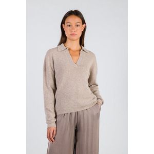Loop.a Life | CASUAL SOFT POLO SWEATER WOMAN | Light Brown