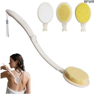 RFWR® 3-in-1 Inklapbare Rugborstel met Crèmehulp en Douchespons voor Senioren