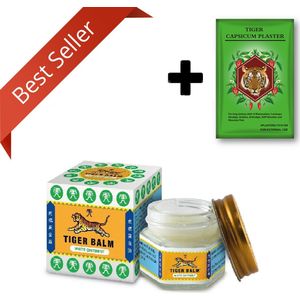 Sensefit - Tiger Balm wit + Warmtepleister - Tijgerbalsem - Spierbalsem - Warmte pleister - Gewrichtspijn en spierpijn - Knie Schouder Nek Warmte Patches - knie pijn - Nekpijn - Rugpijn - warmtepleisters