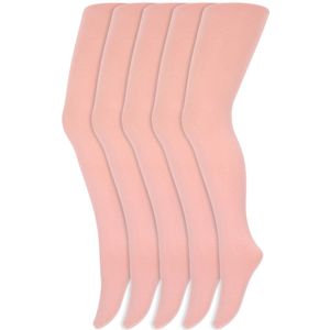 Meisjes panty’s | 100 denier | Merk: Yellow Moon | Maat: 98 t/m 176 | Kleur: Roze | 5 Paar