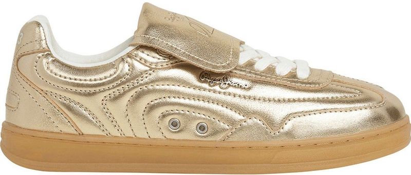 Pepe Jeans - PLS000010 - Sneakers - Goudkleurig - Leer - Plat - Veters