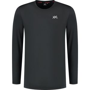 XXL Nutrition - Performance Long Sleeve - 4-Way Stretch & Lichtgewicht Materiaal Longsleeve, Sportshirt Heren, Fitness Shirt Lange Mouwen - Zwart - Maat L