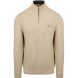McGregor - Half Zip Trui - Sand - Merinowol - Heren - Pullover