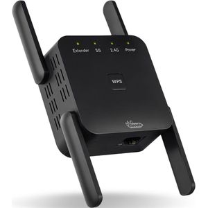 MrGoods – WiFi Versterker Stopcontact – 1200 Mbps – Dual-Band Repeater – 5G & 2,4G – WiFi Signaal Versterker – Internet Versterker – WiFi Booster – Extender met Gigabit LAN