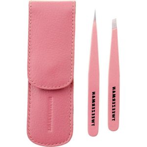 Exclusieve Roos Thee Petite Tweeze Set met Roze Bloemmotief