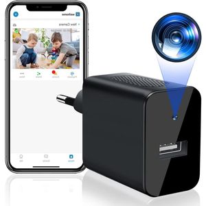 Verborgen wifi-camera 1080p HD draadloze mini-spionagecamera oplader met app Spy Cam