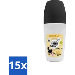 15 x Marcel's Green Soap - Deodorant Roller - Vanilla & Cherryblossom - Langdurige frisheid - 50 ml - Deodorant Roller - Geur - Frisheid - Geur - Geur
