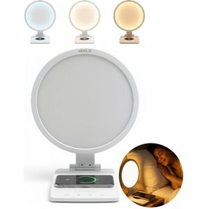 Mvolo® Lucent Charger - Zonlicht - Daglichtlamp - 10.000 Lux - Draadloos Opladen - UV-vrije Lichttherapielamp