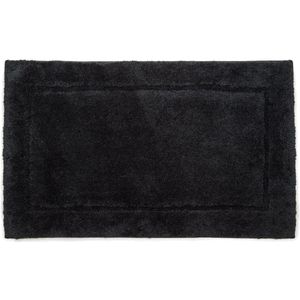 Casilin Badmat Antislip 70x120cm Orlando - Waterabsorberende Badkamermat - Wasbaar en Sneldrogend - Voor Douche en Bad - Hoogpolig - Acryl - Rechthoek - Zwart