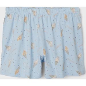 NAME IT KIDS Shortama NKFNIGHTSET CAP ICECREAM met All Over Print Lichtblauw