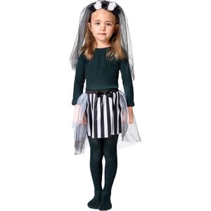 Halloween Outfit - Spookachtig kostuum meisje - 3 - 6 jaar - Polyester - Horror Wednesday Look Outfit