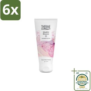 Therme - Mindful Blossom - Douchegel - Verfrissend - Verzorgend - 200ml - Voordeelverpakking - 6 stuks - Pioenroos - Verfrissend