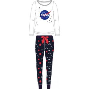 Nasa meisjes pyjama - wit - blauw - Maat 140 / 10 jaar