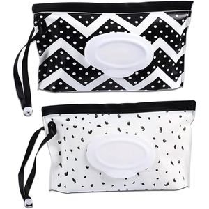 EXCITAT 2 stuks - Vochtige doekjes zakjes - Draagbaar - Herbruikbaar - Tissue opbergdoos - Geschikt voor tissues, servetten, maskers