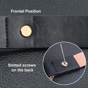 Leather Craft Rivets - 10 Sets Solid Brass Flat Leather Craft Studs - DIY Screw Cap Rivet voor Leather Craft Belt - Account Book - Photo Album (5mm)