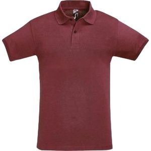 SOLS Heren Perfect Pique Korte Mouw Poloshirt (Bourgondië)