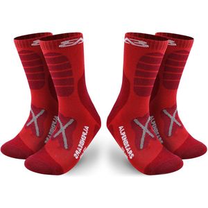 Alpen - Wandelsokken - Grijs - Merinowol - Set van 2 paar