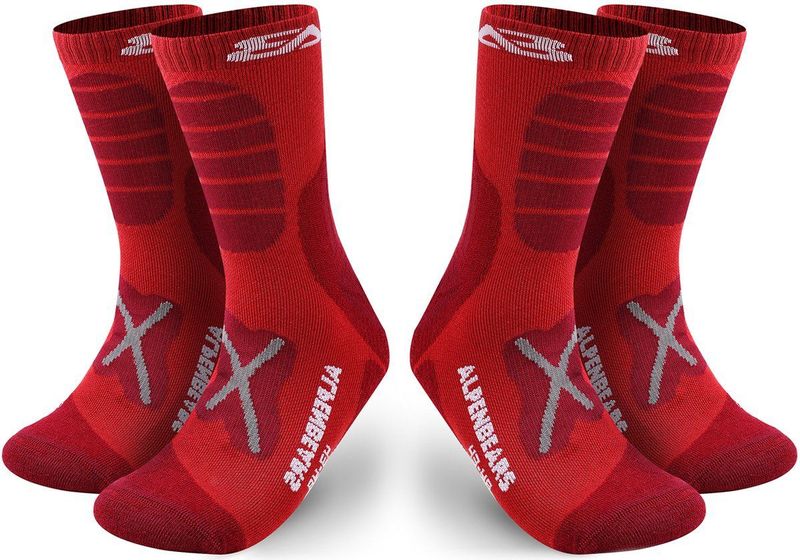 Alpen - Wandelsokken - Grijs - Merinowol - Set van 2 paar