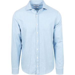 King Essentials The William Denim Overhemd Chambray Lichtblauw - Maat S - Heren - Casual Shirt