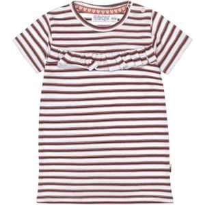 Dirkje Jurk Stripe Ruffle White maat 62
