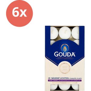 Gouda - Waxinelicht - 45 stuks per verpakking - Doos - Voordeelverpakking - 270 stuks - 6 verpakkingen