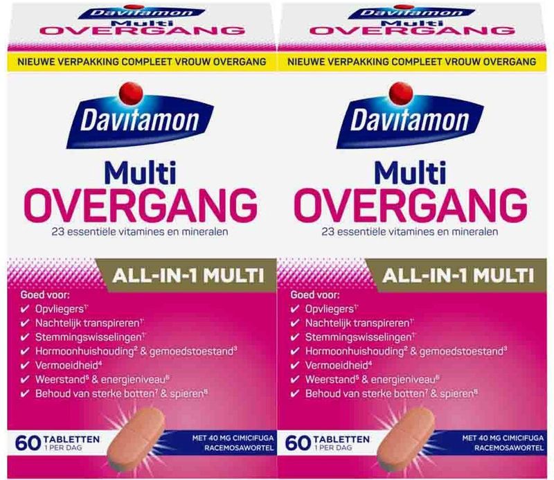 Davitamon Compleet Vrouw Overgang - Multivitamine - 60 Tabletten
