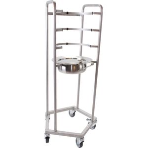 Premis - Premis - RVS Ondersteekwagen enkel (ON5430EV) Voor 6 ondersteken 1 urinaal houder